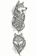 wolf tattoo design idea