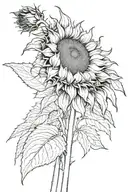 sunflower tattoo design idea