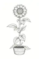 sunflower tattoo design idea