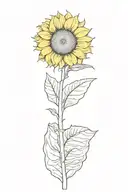 sunflower tattoo design idea