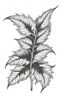 leaf tattoo design idea