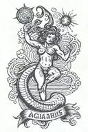 aquarius tattoo design idea