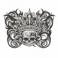 crown tattoo design idea