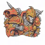 warrior tattoo design idea