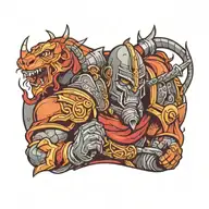 warrior tattoo design idea