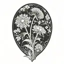 dandelion tattoo design idea