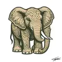 elephant tattoo design idea