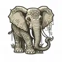 elephant tattoo design idea