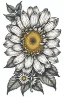 daisy tattoo design idea