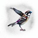 Sparrow tattoo design idea