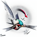 Sparrow tattoo design idea