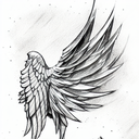 Wing tattoo design idea