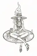 witchy tattoo design idea