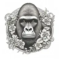 gorilla tattoo design idea