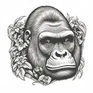 gorilla tattoo design idea
