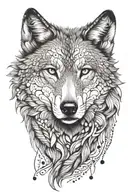wolf tattoo design idea