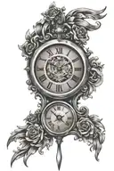 clock tattoo design idea