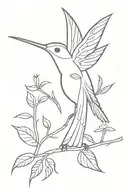 hummingbird tattoo design idea