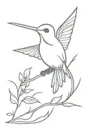 hummingbird tattoo design idea