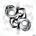 Yinyang tattoo design idea