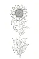 sunflower tattoo design idea