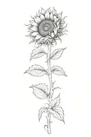 sunflower tattoo design idea