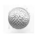 Golf ball, wooden board tattoo design idea