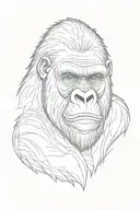 gorilla tattoo design idea
