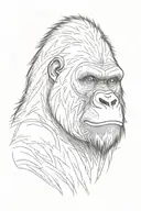 gorilla tattoo design idea