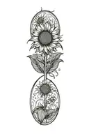 sunflower tattoo design idea