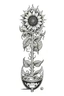 sunflower tattoo design idea