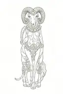 aries tattoo design idea