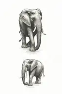 elephant tattoo design idea