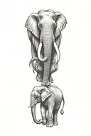 elephant tattoo design idea