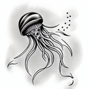 Jellyfish tattoo design idea