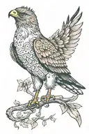 hawk tattoo design idea