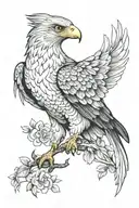hawk tattoo design idea