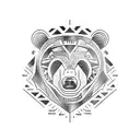 Bear tattoo design idea