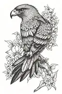 hawk tattoo design idea