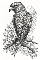 hawk tattoo design idea