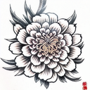 Chrysanthemum tattoo design idea