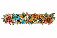 floral tattoo design idea