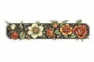 floral tattoo design idea