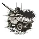 Bradley fighting vehicle tattoo design idea