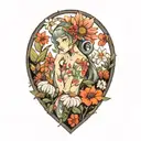 wildflower tattoo design idea