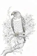hawk tattoo design idea
