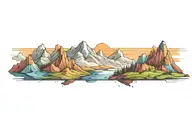 mountain tattoo design idea