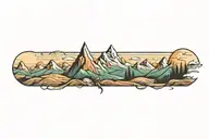 mountain tattoo design idea