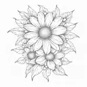 daisy tattoo design idea