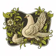 dove tattoo design idea